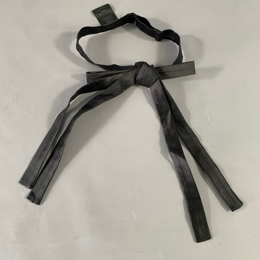 ANNE FONTAINE Black H07762 Silk Satin Bow Tie